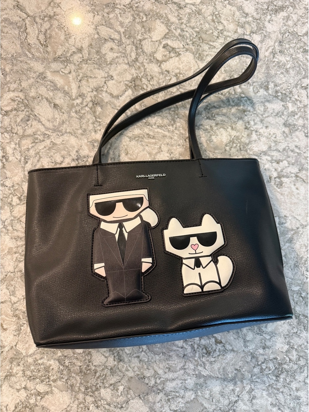 Karl Lagerfeld Tote Maybelle black Large Shoulder Bag Faux.